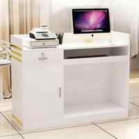 Bureau de réception en marbre en forme de L pour cabinet médical, bureau d'accueil d'hôpital