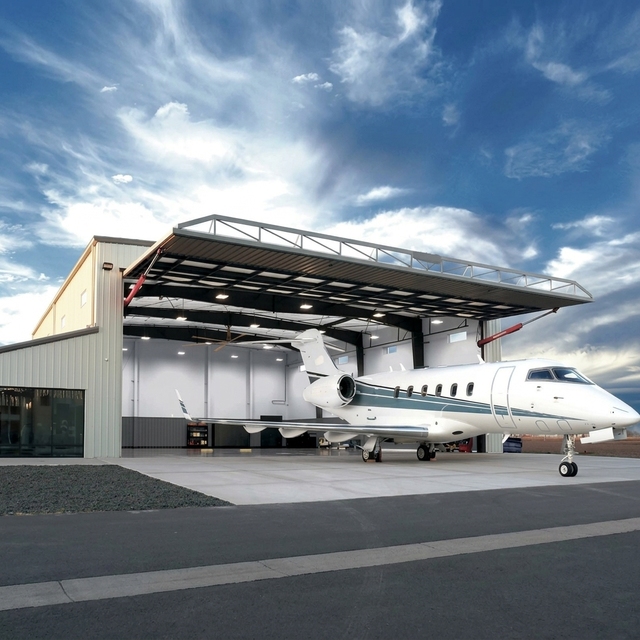 Heavy-Duty Steel Structure Hangar for Airplanes & Helicopters Customization Span Anti-Corrosion Galvanized Frame
