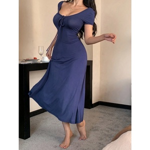 Abito lungo in poliestere traspirante personalizzabile/confezionato, con spalle scoperte e vita alta, <span class=keywords><strong>per</strong></span> uso domestico e all'aperto da <span class=keywords><strong>donna</strong></span> - Product Image 2