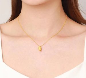 Xinfly Gold 999 - Colgante de Oro Puro 3D con Forma de Diente de Tigre Pequeño y Bonito para Collar - Product Image 4