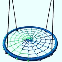 Columpio de Árbol de Aleación Resistente con Diseño de Telaraña para Uso Interior/Exterior, Capacidad Máxima 100-500 kg, Tamaño 100 cm