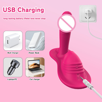 Vibrateur Dildo Papillon Portable pour Culotte, à Télécommande par Application, pour Position Assise et Vibrations, avec Fonction de Friction et de Poussée, pour Adultes, à Fixation sur Selle de Vélo