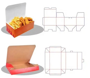 ランチバーガー、フライドポテト、フライドチキン、サラダ、エコ包装、クラフト紙、ファストフード包装箱、カラー印刷、サイズカスタム - Product Image 5