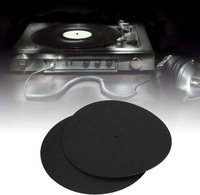 Matériau de haute qualité longue durée 11.8 pouces léger antistatique feutre platine plateau Slipmat pour les tourne-disques vinyle