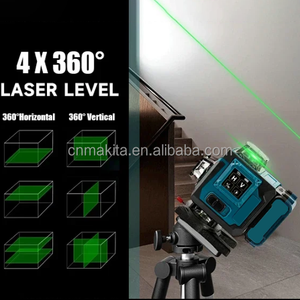 Niveau <span class=keywords><strong>laser</strong></span> 4D sans fil vert 16 lignes, étanche IP65, portée 50m, télécommande, faisceau réglable, 6000mAh, recharge USB, pour carreleurs - Product Image 1