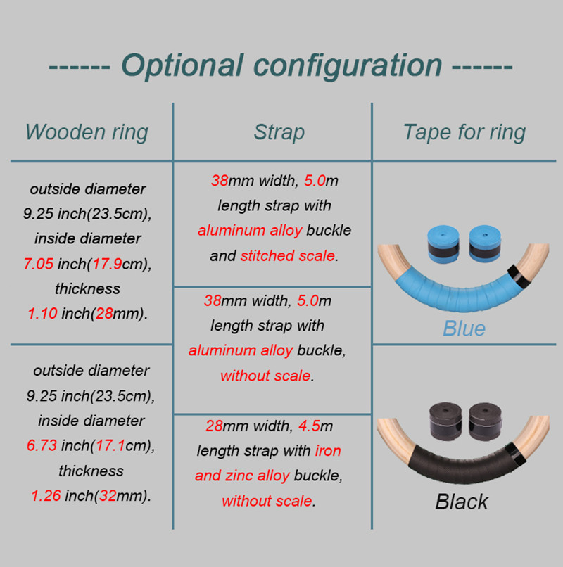 Professional Customized Wood Gymnastics Rings Exercise Training Rings