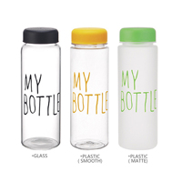 Bouteille d'eau portable en plastique et verre de qualité alimentaire, sans BPA, mignonne, idéale pour le sport, la gym et les voyages – Meilleure vente