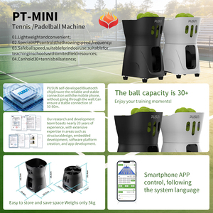 Mesin Pelontar Bola Tenis PUSUN PuShang Profesional Portabel Sederhana PT- Outdoor Kontrol APP Mesin Latihan Tembak Bola Tenis - Product Image 6