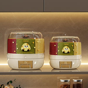 Seau à riz rotatif Mtbese avec couvercle hermétique, conteneur de stockage multi-céréales, anti-insectes, anti-humidité, pour usage domestique - Product Image 5