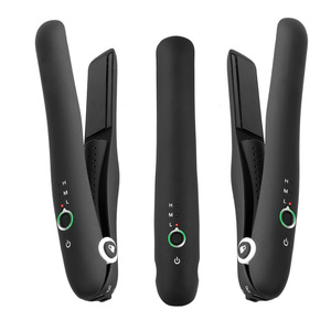 Mini Wireless Portable Rechargeable Hair Straightener Ceramic Coating Plate Temperature Display USB Power - Product Image 2