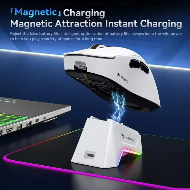 M6 3-mode Connection /2.4ghz/BT,Paw3311,12000dpi,Rgb,Pc Wireless Gaming Mouse