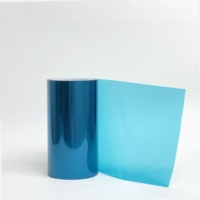 Film plastique PET bleu monocouche, facile à coller, protection douce, diffuseur, mousse, polarisant, brillant, transparent