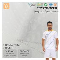 Tissu de sport en polyester jacquard à sublimation par transfert thermique 180GSM blanc
