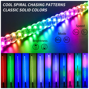 Loyo 12V látigo luz 3/4Ft Led bandera poste luz 5V Rgb Color con bandera Ip67 impermeable antena iluminada látigo para Polaris Atv Utv - Product Image 4