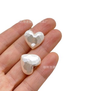Perles d'imitation ABS en forme de cœur 3D, multiformes, baroques, pour la création de chaînes de téléphone, porte-clés, pendentifs de voiture - Product Image 4