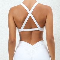 Vêtements de yoga européens et américains pour femmes, soutien-gorge de sport moulant à séchage rapide, sous-vêtements de fitness à dos croisé pour la course en extérieur
