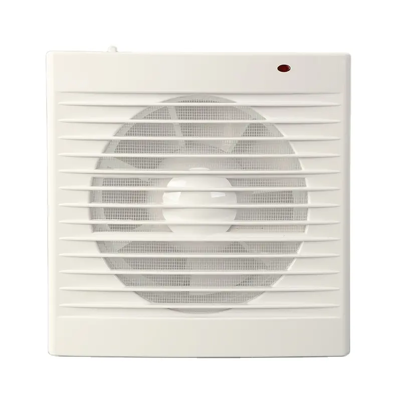 4 6 8 10 Inch Plastic Bathroom Kitchen Silent Square Ceiling Wall Mount Ventilation Exhaust Fan