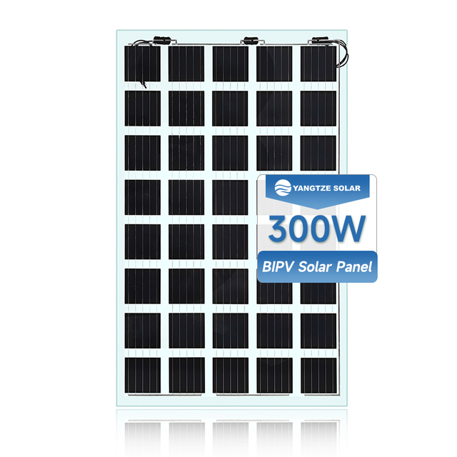 Yangtze Solar Hot Sales Frameless Bipv Transparent Solar Panels 200w 300w 400w 500w