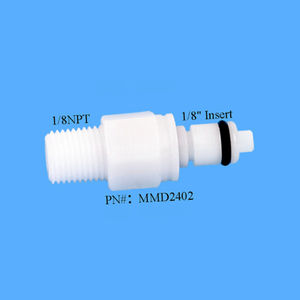Inserto de acoplamiento macho de desconexión rápida con válvula <span class=keywords><strong>NPT</strong></span> 1/4 1/8, accesorios de manguera de plástico POM para conector roscado - Product Image 2