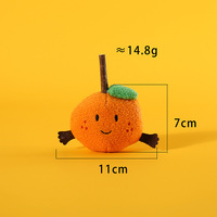 Fruitvormig pluche kattenknuffel-speeltje met ingebouwde pepermunt en matatabi, met appel-, persimmon-, sinaasappel- en verenontwerpen