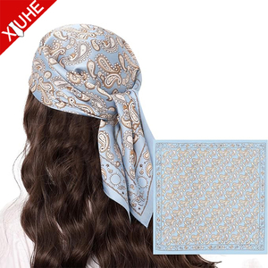 Foulard di Lusso Personalizzato in Seta Satinata con Stampa Paisley <span class=keywords><strong>per</strong></span> Donne, Sciarpa Quadrata Grande Vintage 100% Seta, <span class=keywords><strong>Bandana</strong></span> Versatile <span class=keywords><strong>per</strong></span> <span class=keywords><strong>Capelli</strong></span> - Product Image 2