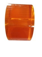 Rideau de porte anti-insectes jaune orange ambre, type côtelé lisse, formule paraffine DOP DOTP pour entrepôt de transformation alimentaire