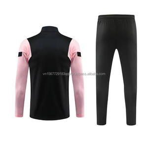 ชุดฝึกซ้อมฟุตบอลแขนยาวสีชมพูแบบซิปครึ่งตัว ปรับแต่งได้สำหรับวัยรุ่น ชุดกีฬาพิมพ์ลายดิจิทัล แห้งเร็ว สวมใส่สบาย - Product Image 1