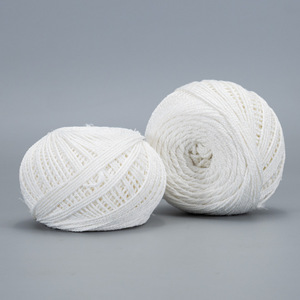 Cotton Yarn Ball 200g Ring Spun <b>Bleached</b> Moisture Absorbent For Construction And Craft Use - Product Image 1
