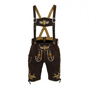 Lederhosen-traje bávaro de cuero de ante para hombre, traje de Oktoberfest, Bavaria - Product Image 1