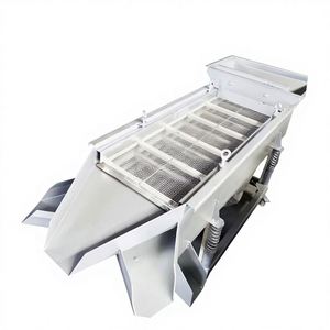 Machine de tamisage vibrant linéaire en acier inoxydable pour aliments, vitesse réglable, 1 couche, portionnement automatique pour haricots, sucre, farine - Product Image 2