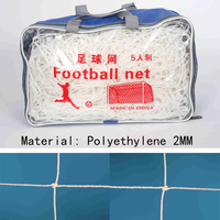 2 Pcs Poteau de but et ballon de football portable 12*12cm Filet de football sans nœuds Accessoires de sport de plage avec deux filets