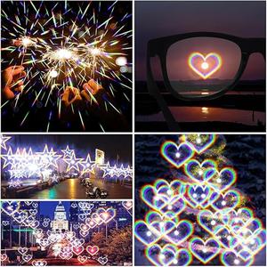 نظارات شمسية بتأثير منشور ثلاثي الأبعاد للحفلات الصاخبة واحتفالات رأس السنة والعروض الضوئية، نظارات انكسار ضوئية للحفلات الموسيقية، إنتاج مصنع قوس قزح - Product Image 6