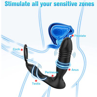 Delove Anal-Stimulator für Männer mit Elektrischer Fernbedienung und App-Steuerung, Teleskopischer Stoßvibrator, Prostata-Massagegerät, Sexspielzeug für Männer