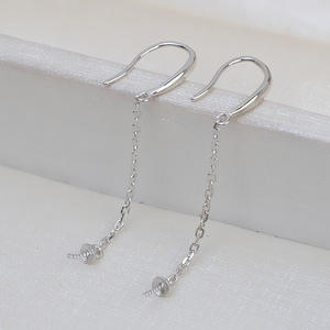 Juego de Colgantes de Plata S925 con Diseño de Lazo, Hechos a Mano, para DIY, con Perlas de 8-13 mm, Accesorios de Joyería, Componentes y Fornituras para Joyería-3984 - Product Image 1