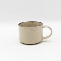Tasse à café et soucoupe en grès émaillé en vrac nuage ensemble tasses à thé Cappuccino Latte en céramique avec assiette