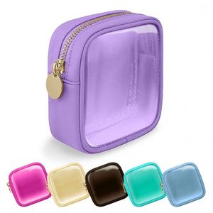 Candy Color Translucent Mini Cosmetic Bag PVC Waterproof Small Object Storage Bag <b>Cute</b> Coin <b>Purse</b> - Product Image 1