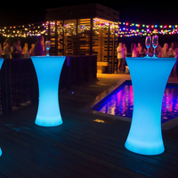 Table de bar LED portable et étanche, 16 couleurs RGB, haute, pour événements et fêtes en extérieur – Offre Spéciale