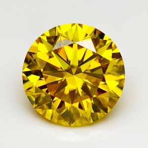 Piedra de Moissanita de Color Amarillo, Corte Redondo, 0.5-5.0ct, VVS1, Diamantes de Moissanita Certificados con Certificado GRA, Pasan la Prueba del Detector de Diamantes - Product Image 2