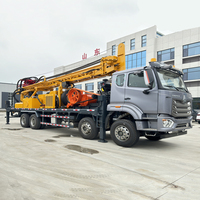 Foreuse de puits d'eau montée sur camion, portée 1000m, avec pompe à boue et équipement de forage hydraulique