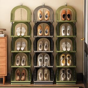 Vintage Style <b>Shoe</b> Rack 6 Tier <b>Space</b> <b>Saving</b> Multi Layer Plastic <b>Shoe</b> <b>Storage</b> For Bedroom Living Room - Product Image 2