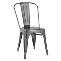 Chaise de salle à manger nordique moderne avec structure en métal Table de jardin ou de balcon pour salon ou mobilier de restaurant