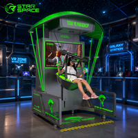 Simulateur de saut en parachute VR avec commande par joystick, design de parachute réaliste pour parc d'attractions intérieur, divertissement en salle d'arcade