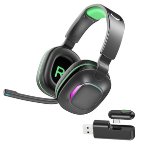 RGB ánh sáng 2 trong <span class=keywords><strong>1</strong></span> Dongle <span class=keywords><strong>Bluetooth</strong></span> Over ear Tai nghe RGB 2.4G không dây tai nghe - Product Image 2