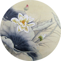 Tapis rond en acrylique lavable de style bohème pour salle de bain et chambre à coucher, fabriqué à la machine