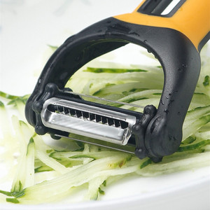 Ustensiles de cuisine professionnels 3 en 1 en acier inoxydable, lame tranchante, trancheuse à fruits, éplucheur de légumes avec ouvre-bouteille - Product Image 4