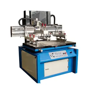 Máquina de serigrafía plana Vertical de alta precisión de varios colores, máquina de impresión de calcomanías de vidrio semiautomática