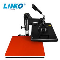 Presse à chaud LINKO 5 en 1 pour T-shirts/tasses/casquettes, machine de transfert thermique pneumatique automatique à station unique avec alimentation latérale pour sublimation