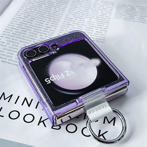 Bling Long Lanh Trong Suốt Vòng Từ Trường Hợp Điện Thoại Cho Samsung Z Flip7 Fe Z Lật 7 6 5 4 3 Không Dây Sạc Chống Sốc Bìa - Product Image 4