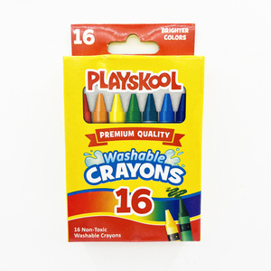 Crayones Lavables y Borrables No Tóxicos al por Mayor, Juego de 16 Colores, Crayones de Cera Jumbo con Certificación CE para Niños - Product Image 1