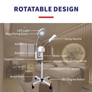 <span class=keywords><strong>Machine</strong></span> à vapeur faciale professionnelle 2-en-1 sur pied avec lumière <span class=keywords><strong>UV</strong></span> et loupe grossissante 5x pour salon de beauté - <span class=keywords><strong>Prix</strong></span> de gros - Product Image 2